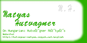 matyas hutvagner business card